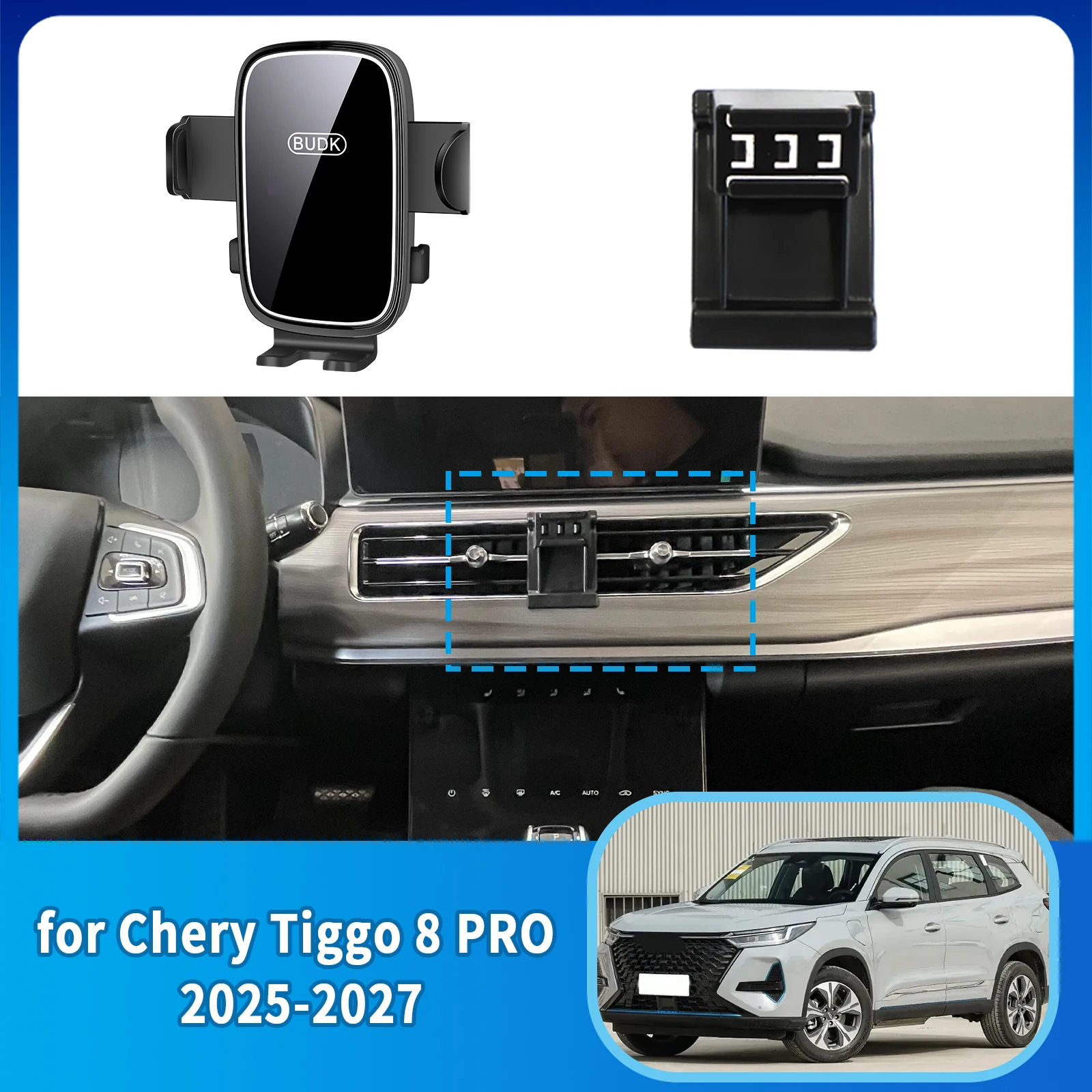 

Car Mobile Phone Holder for Chery EBRO S800 Tiggo 8 PRO MAX PHEV 2025 2026 2027 Navigation Stand Auto Accessories GPS Bracket