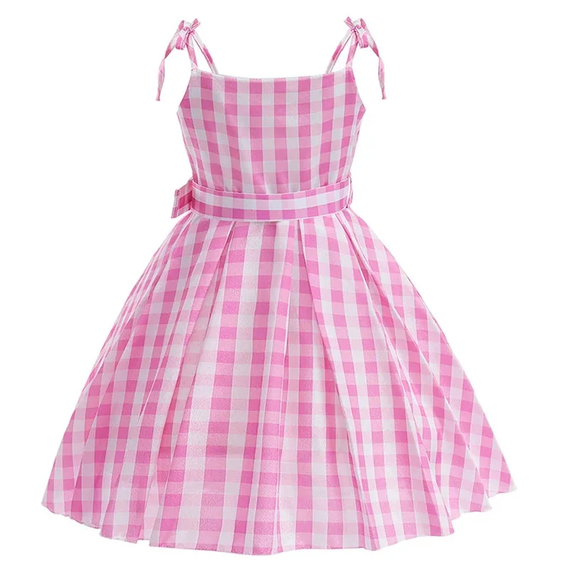 

Barbei Role Play Costume Kids Palid Dress Off Shoulder Movie Margot Cosplay Frock Vintage Girls Fashionable Casual Pink Clothing