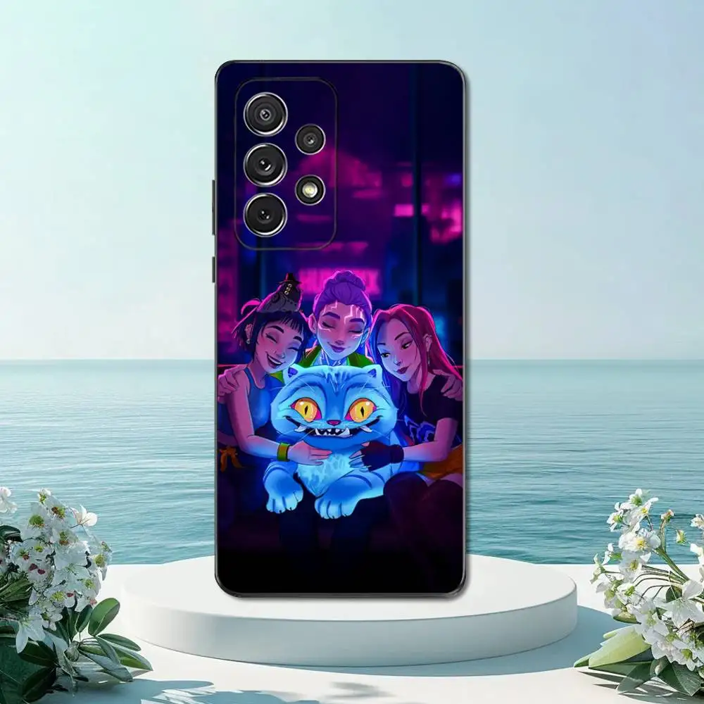 حافظة هاتف D-DEMON H-HUNTERS K-KPop لهاتف سامسونج S22,S21,S20,S10,S9,S25,S24,S23,Ultra,FE,Plus,Lite,غطاء أسود من السيليكون الناعم #6