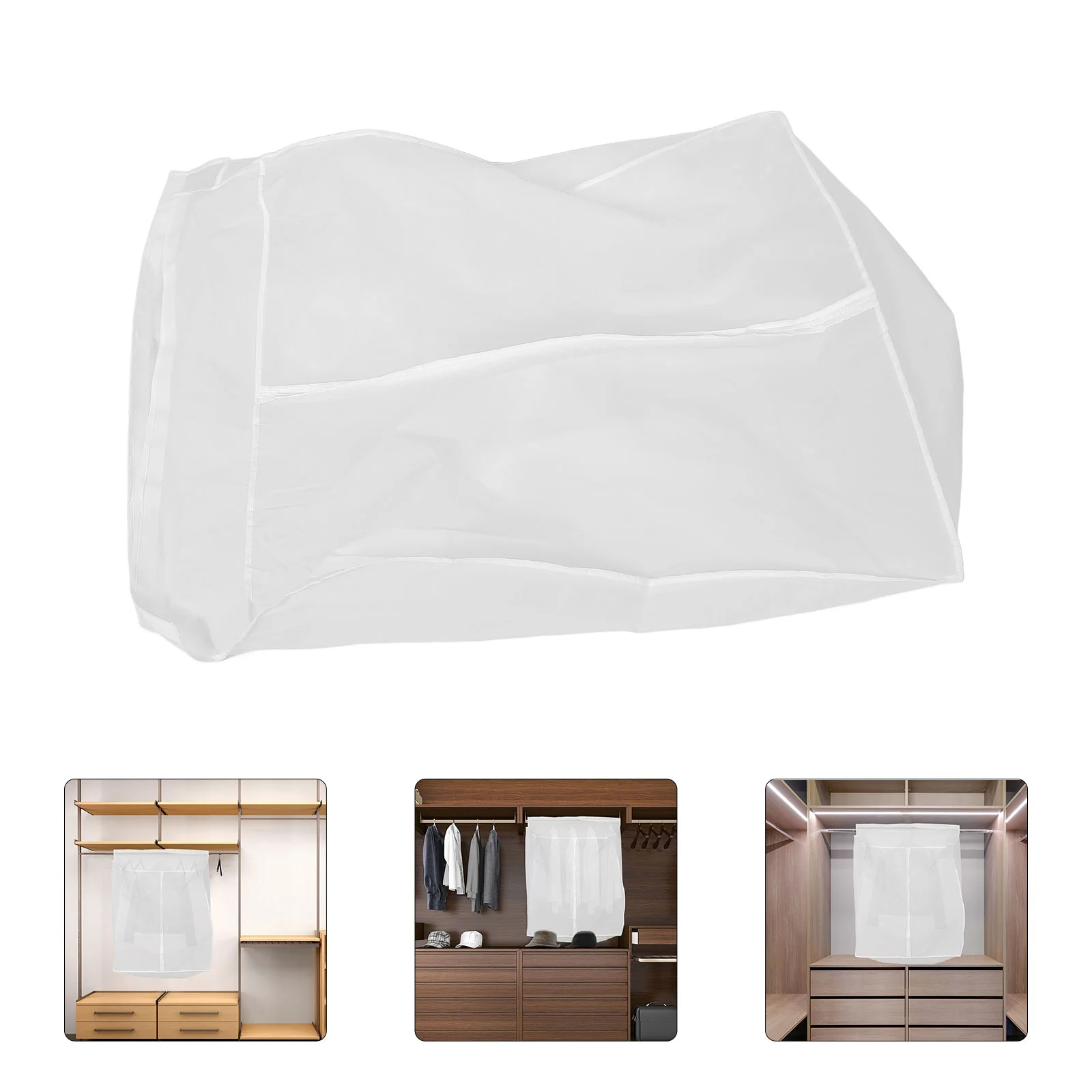 

Clothing Dust Cover Wardrobe Protective Storage Bag Clothes Dustproof Overcoat Hanging Home Garment