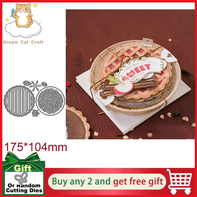 Pie Pizza Food Party Metal Cutting Dies Scrapbooking Photo Album Embossing Paper Card Making Decor Die Nouveau Arrivage 2023 New