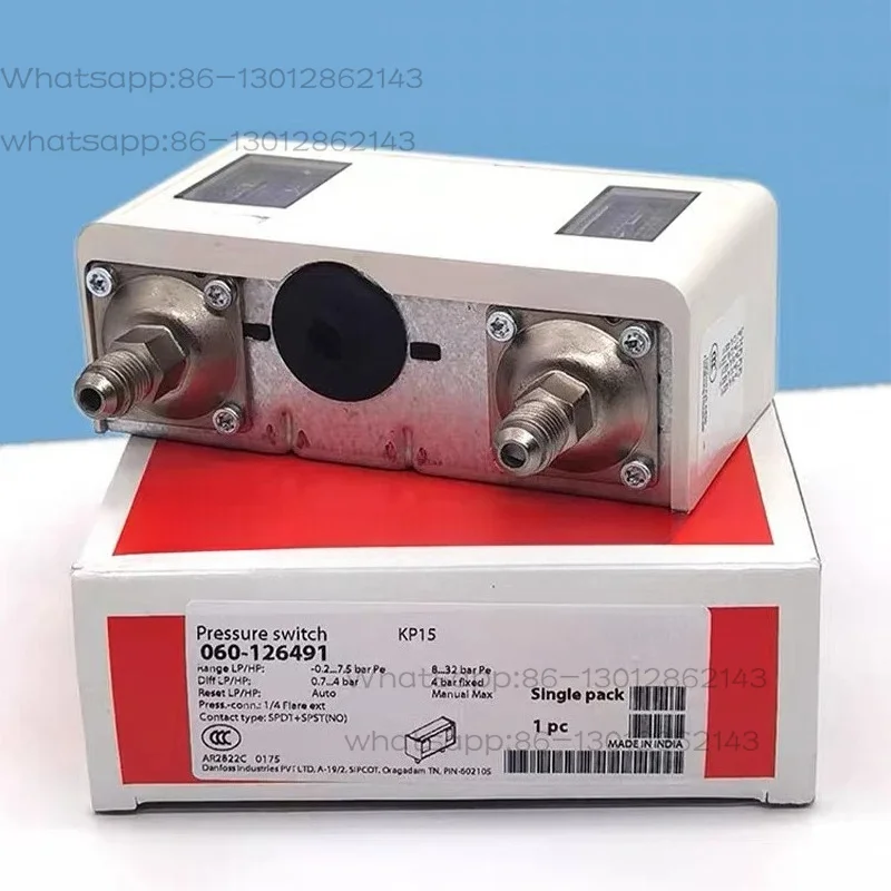 KP15 Dual Pressure Controller Switch 060-126491 High Low Pressure Cutout Switch for Refrigeration HVAC Compressor Protection