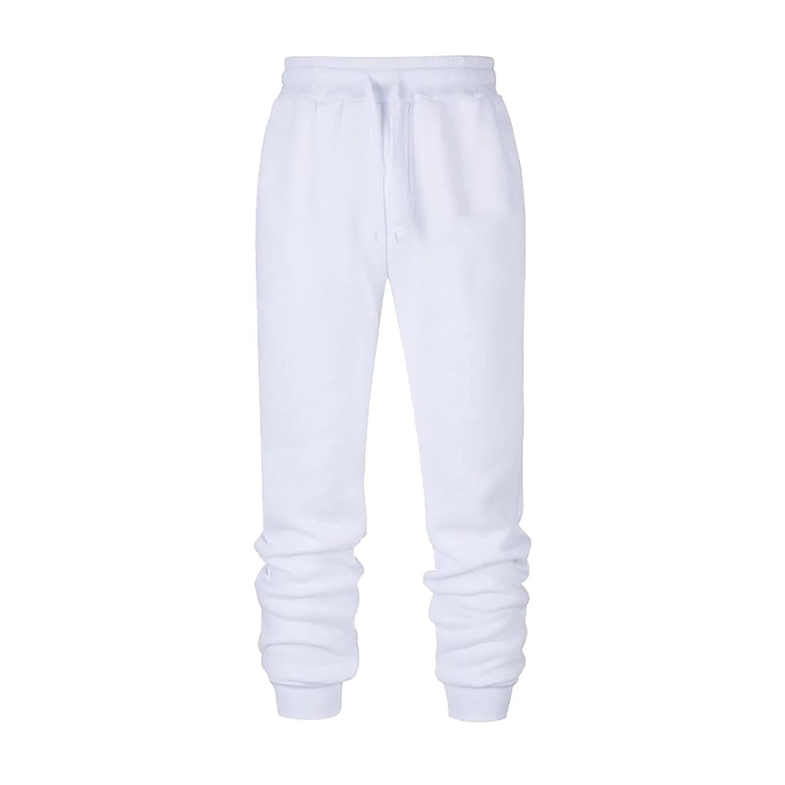 

Men'S Solid Color Sweatpants Simple Classic Running Trousers With Pockets Fashion Small Feet Slim Tooling Casual Sweatpants