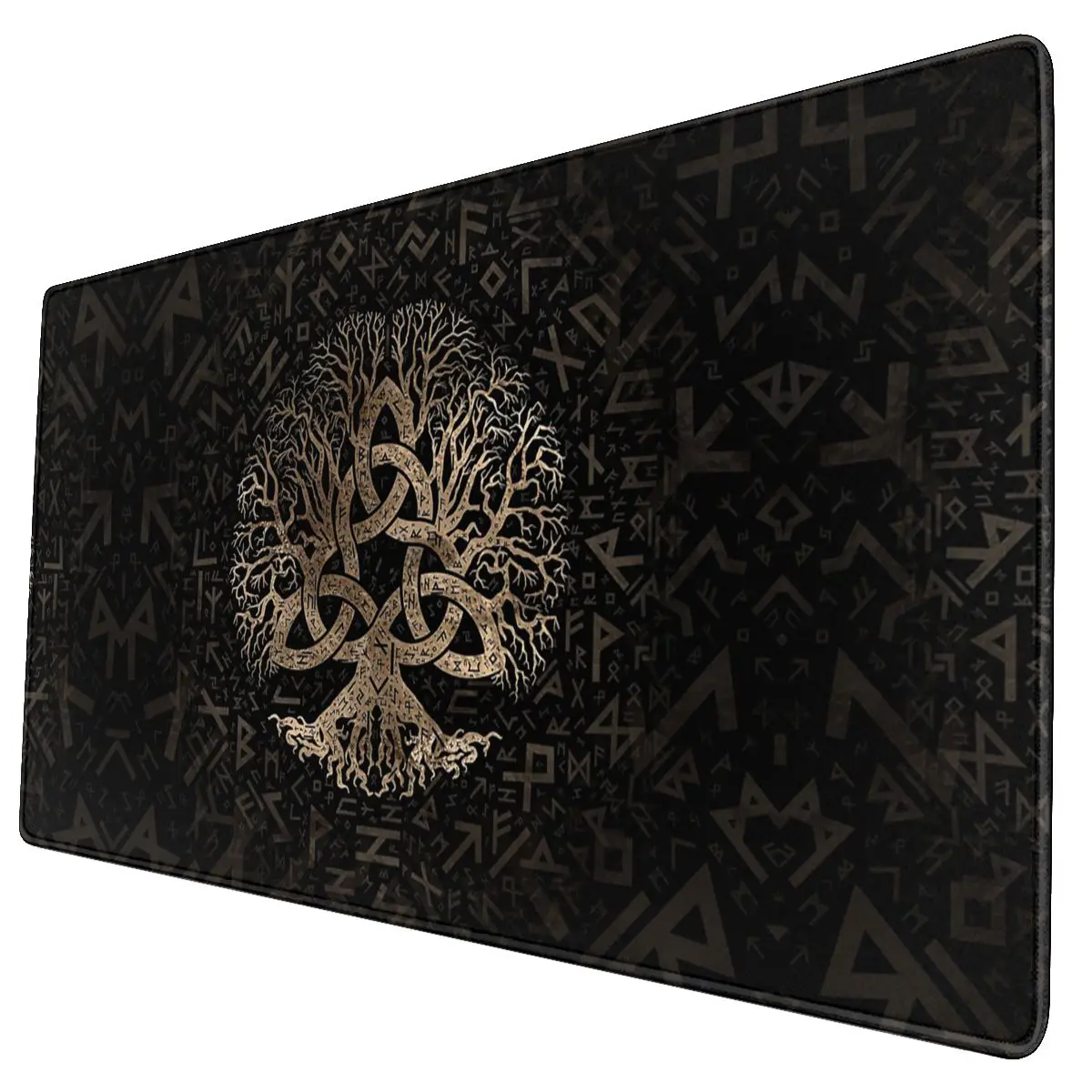 Tree Of Life With Triquetra On Futhark Viking Laptop Mouse Pad PC Desk Mat Viking Valhalla 900x400 Rubber Mousepad for Gamer