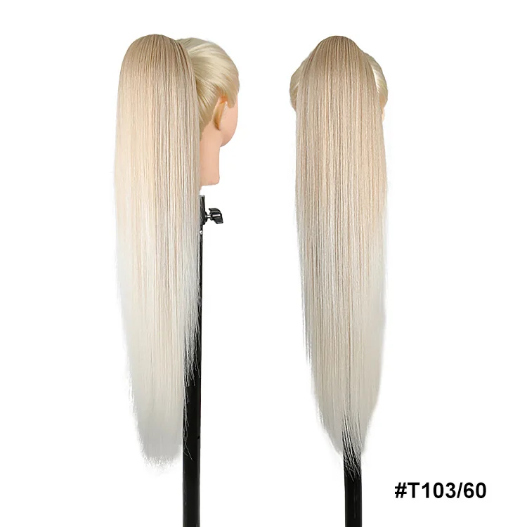 Julianna groothandel synthetisch haar Kanekalon paardenstaartextensies met trekkoord