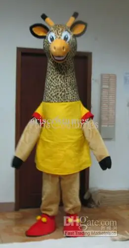 New Adult Halloween Christmas Lovely Giraffe Mascotte Fancy Cartoon Mascot Costume Plush Fancy Dress Mascot Costume