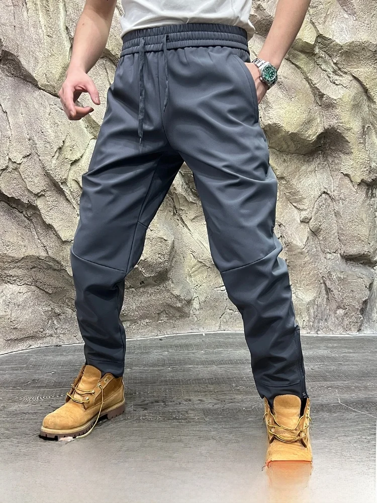 

AirproHeat Функциональные PT id Бархатные теплые мужские спортивные брюки на открытом воздухе с прямыми штанинами Мягкие брюки из полиэфирного волокна Маленькая обувь