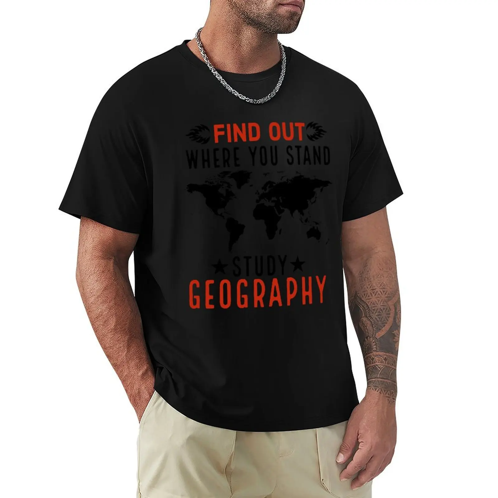 Découvrez où vous en êtes : T-shirt sportif respirant à manches courtes, cadeau amusant pour géographe, idéal pour l'étude de la géographie