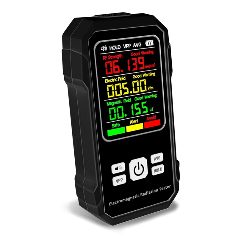 Hot-Electromagnetic Radiation Detector Electric Magnetic Field Tester Meter RF Strength Detection Device With Sound Alarm