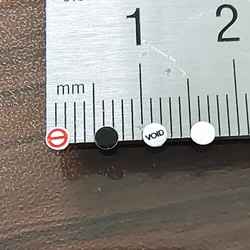 2.5mm Small Screw Hole Security Seal Warranty Void Sticker Eggshell Brittle Tamper Evident Removal Proof Paper Label Cover Stamp