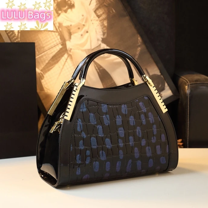 Luxury Fashion Genuine Leather Women's Bag Crossbody Portable Large Handbags 2023 New Lady Shoulder Dumpling Bags Stone Pattern