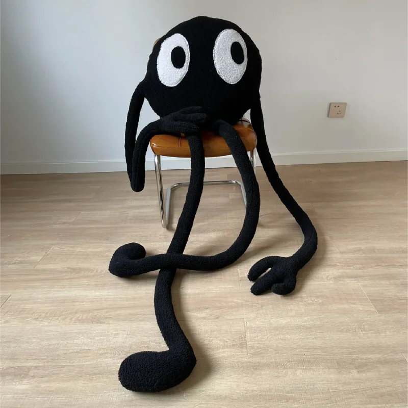 Giant Cute Black Briquettes Octopus Plush Toy Stuffed Long Legs Octopus Doll Plush Animal Pillow Creative Gift Kawaii Room Decor