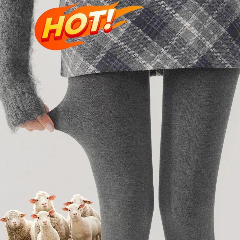 

Korean INS Women Winter Fleece Velvet Stockings New Thicken Thermal Tights Leggings High Waist Elastic Slim Seamless Pantyhose