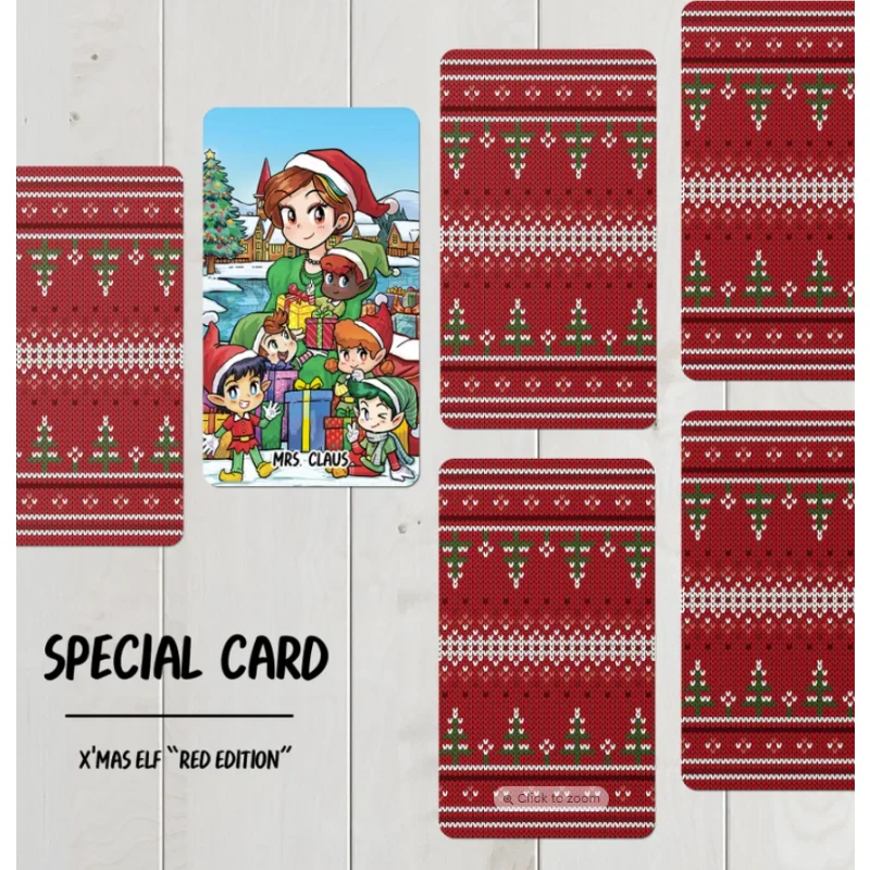 12*7cm X'mas Elf Tarot Red Edition