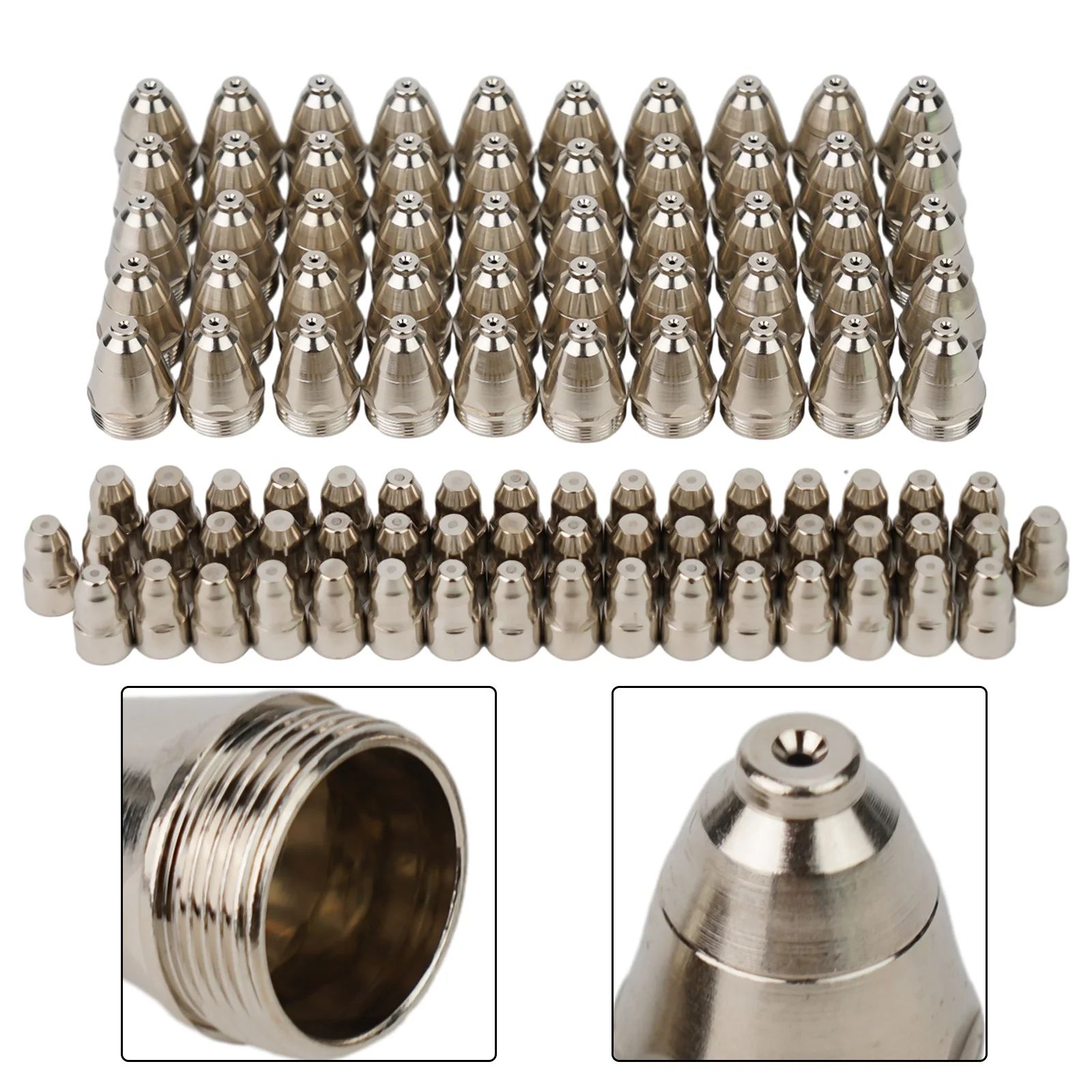 Efficient P80 Plasma Torch Consumables 1 5mm Electrode Tip Nozzle 100pcs Pack For CUT 70 CUT 80 CUT 100 CUT 120