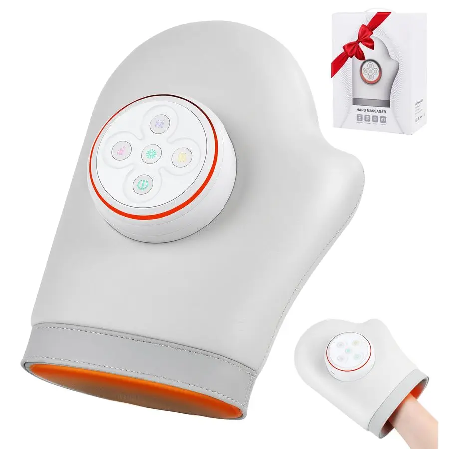 

Massager with Heat and Compression, Cordless Hand Massager for Arthritis and Carpal Tunnel, Finger and Palm Massage Machine for