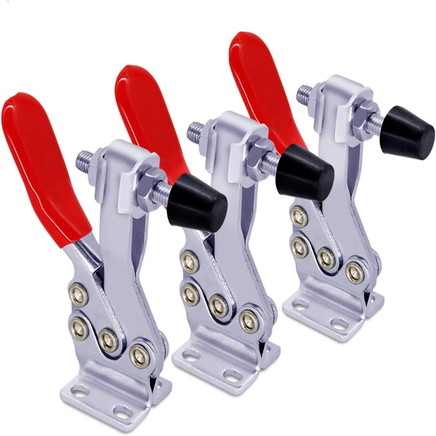 Efficient and Durable Heavy-Duty 225D Horizontal Toggle Clamp Set - 3PCS with 500lbs Holding Capacity - Ideal for Woodworking, W