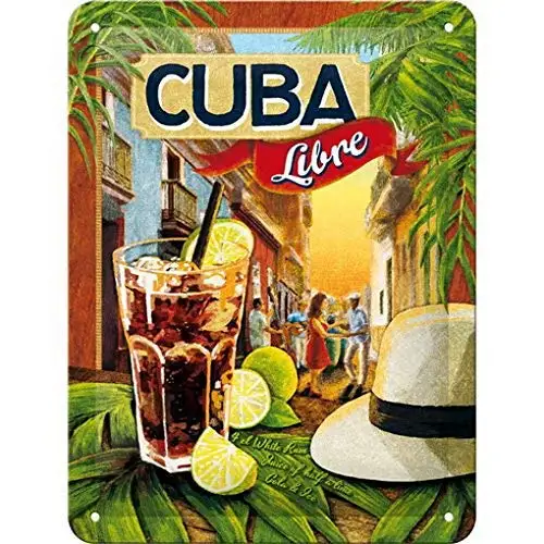 

Kexle Vintage Tin Sign Cuba Libre in Various Sizes, Small by