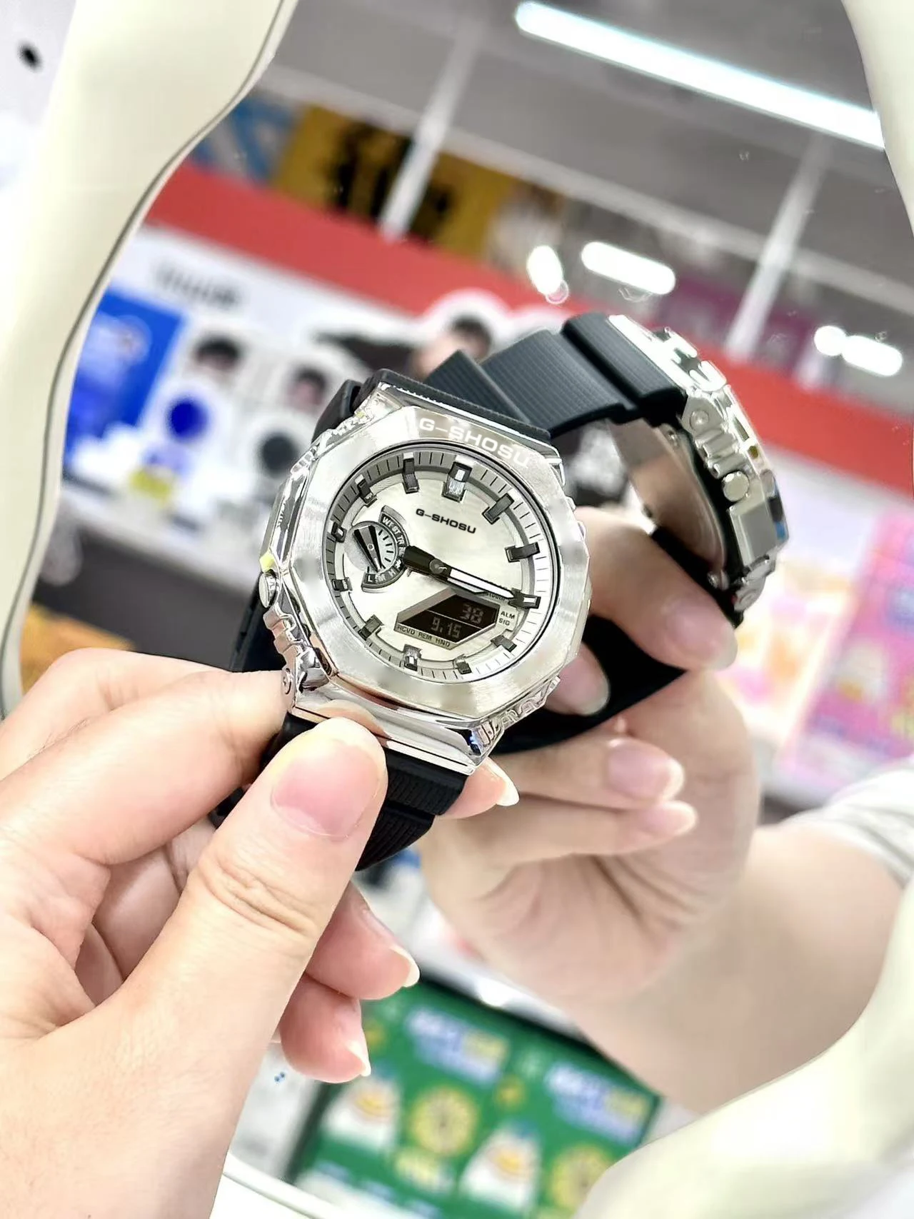 

Digital Sports Electronic Unisex Watch World Time Full Function LED Dual Display Oak Series