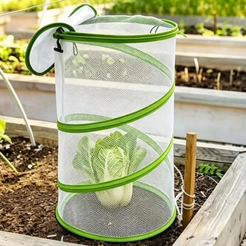 Runde, gesicherte Pflanzenschutzabdeckung, flexible Sichtschutz-Gartenbarriere für die Vegetation Freien B03E – Detail 5