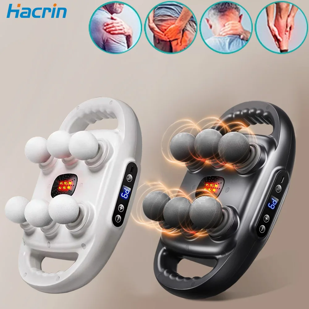 Fascia Gun 6 Heads Massage Gun Muscle Relaxation Electric Massager Deep Tissue Muscle for Pain Relief for the Whole Body