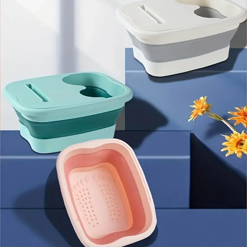 1pc Foldable Foot Bath Foot Soak Tub Foot Bath Basin Portable Feet Spa Soaking Basin Bucket Foot Wash Basin For Home Reviews