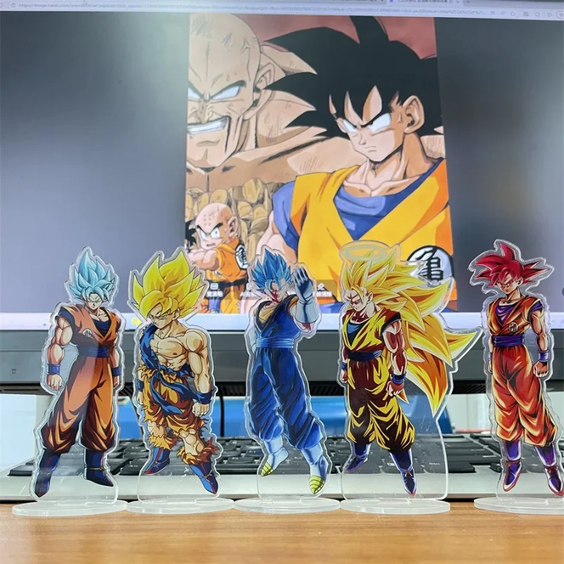 

Dragon Ball Acrylic Ornament Goku Anime Action Figure Car Desktop Decoration Model Kawaii Toy Birthday Gift for Dragon Ball Fans