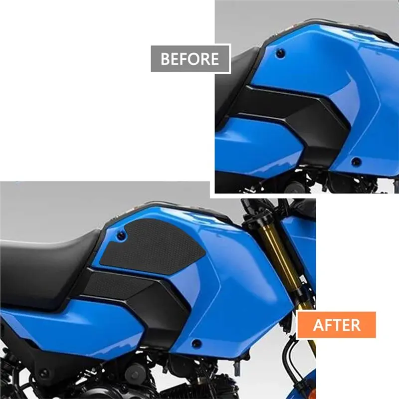 A30P-For Honda For MSX125 GROM 125 2025 Compatible Motorcycle Side Fuel Tank Pads Protector Stickers Knee Grips Traction Pad