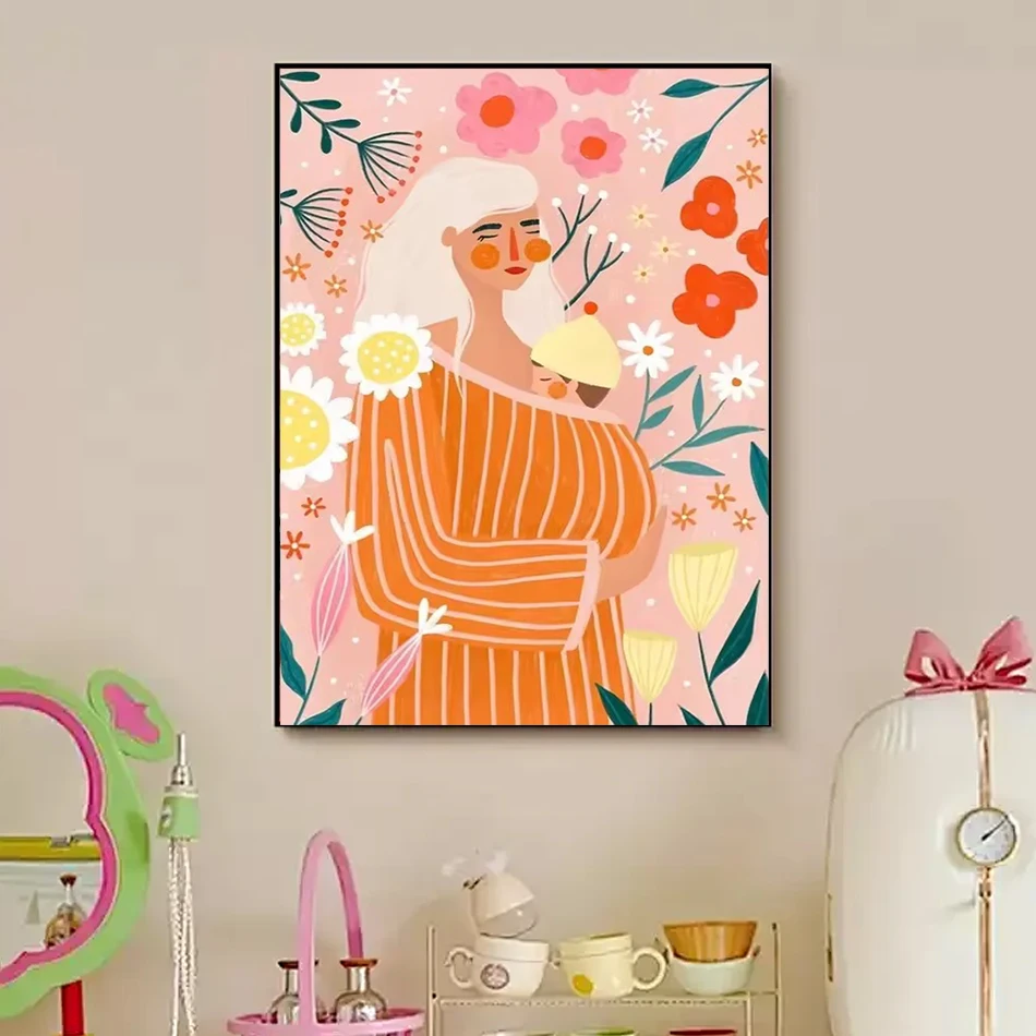 

RUOPOTY Painting By Numbers Draw For Beginner Creative Abstract Simple Handmade Digital Oil Painting Mother's Day Gift Diy Kit