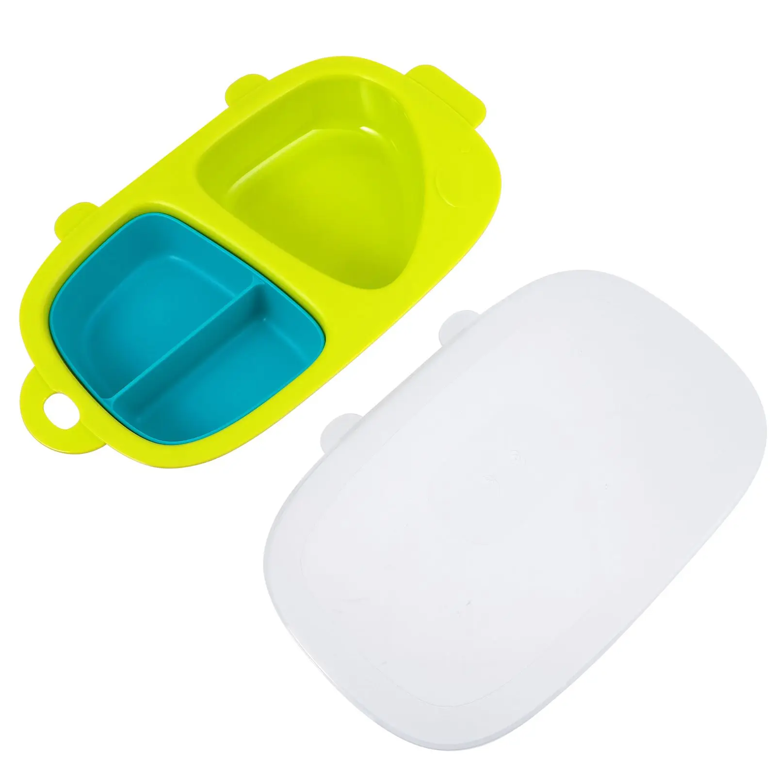 

Cartoon Pig Divided Baby Dinner Plate Green Easy Clean Toddler Mealtime Kids Tableware Child Plates Durable Practical High
