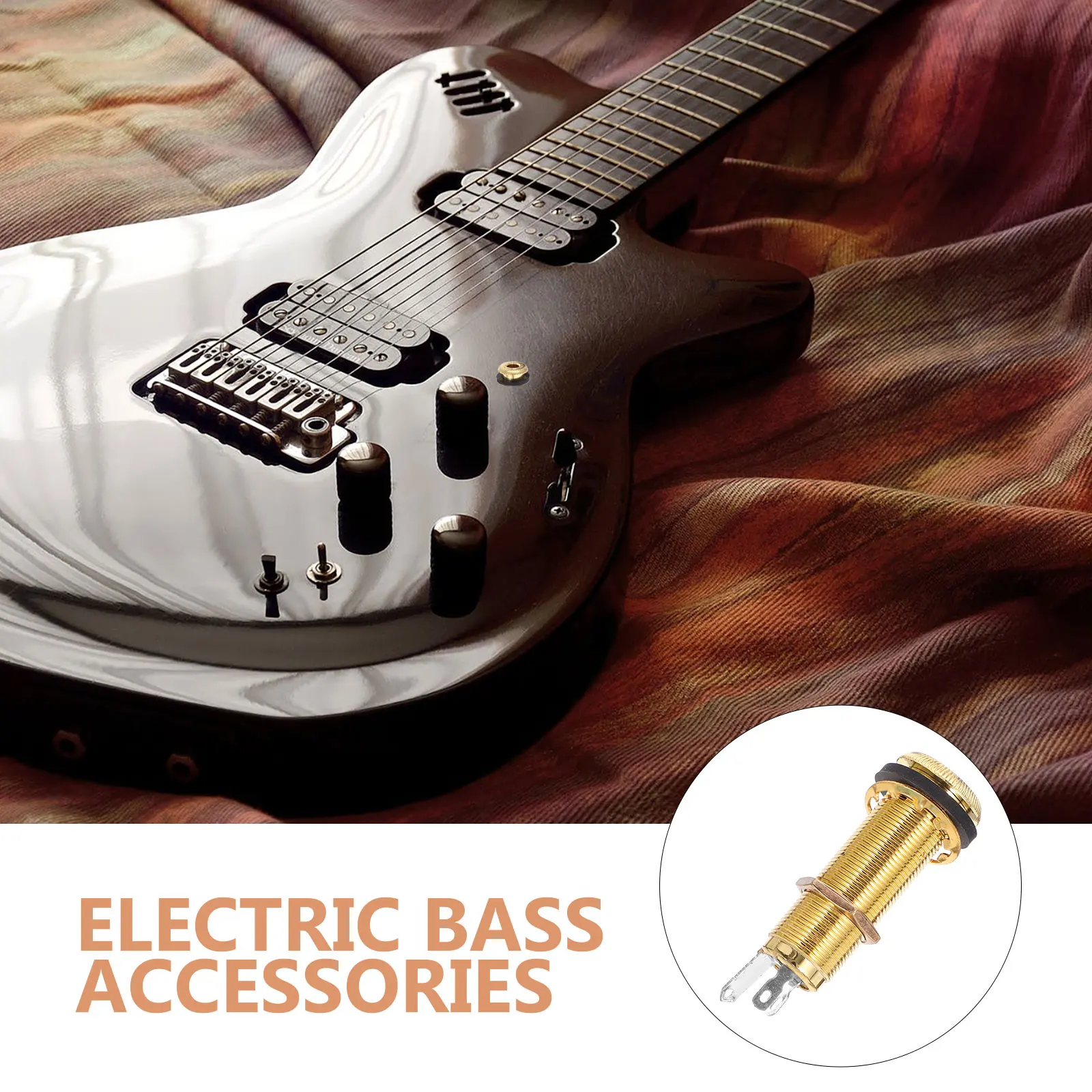 

Metal Output Socket Electric Guitar and Bass Accessory DC Flush Mount Jack for Plug
