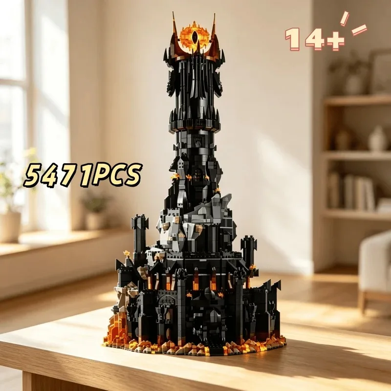 2026 New Lord of the Rings, Barad-dûr Set, Sauron's Dark Tower Castle for Adults and Kids, Birthday Christmas, Holiday Gift, Hig