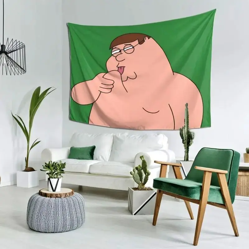 VIKAMA Cartoon Man Tongue Face Wide Tapestry for Wall Hanging Bedroom Living Room Cozy Aesthetic Warm Stylish Home Decor