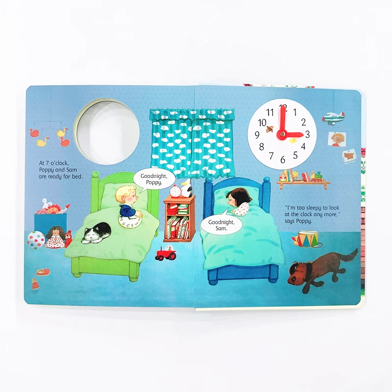 Usborne Telling The Time Book - Interactive Clock Learning for Kids Educational Time Teaching Aid