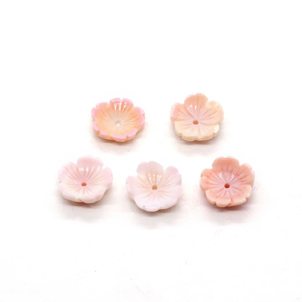 وعاء زهرة على شكل الملكة الطبيعية محارة شل الخرز 10 مللي متر ثقب واحد فضفاض حبة عقد دي اي واي سوار القرط الإكسسوار 1 قطعة