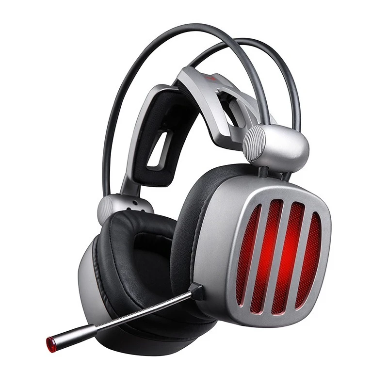 Headset gaming headset computer iron gray gaming headset