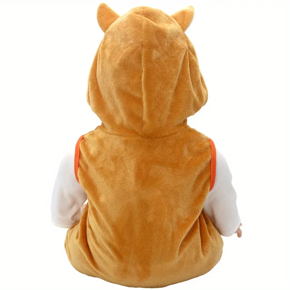 1 conjunto de roupas de boneca de gato laranja para bonecas de silicone NPK de 22 polegadas (55 CM). Adequado para bonecas de silicone NPK