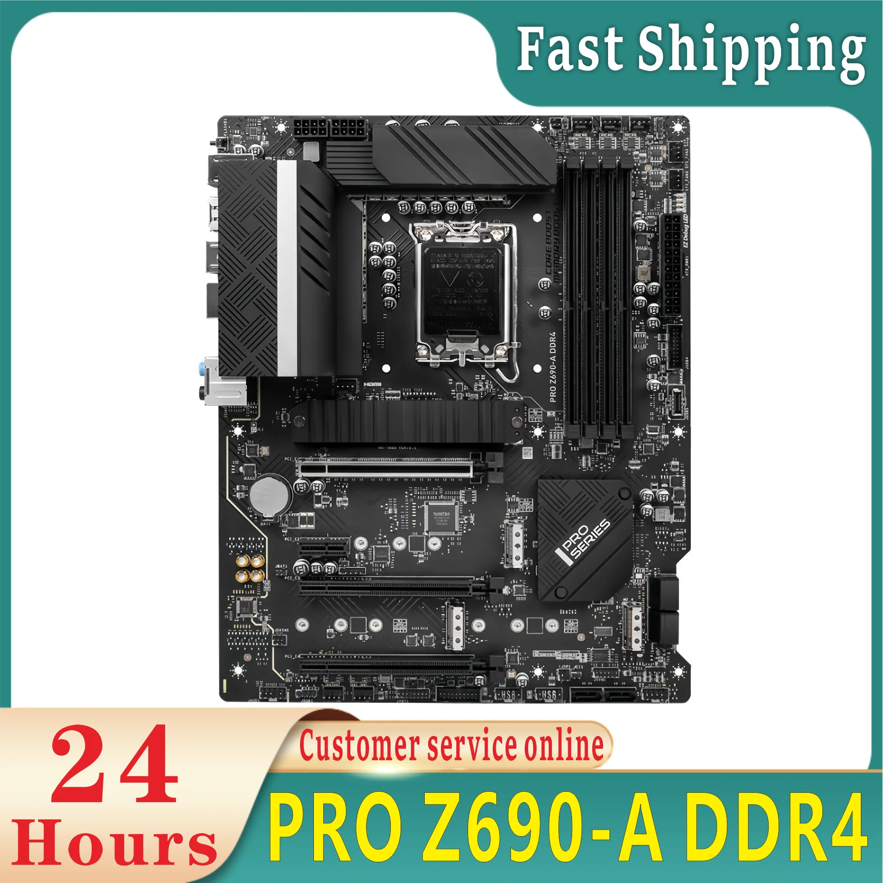 Z690 Motherboard PRO Z690-A DDR4 Motherboard LGA 1700 support 12100F 12400F 14700F 12900F i5-13500 cpu DDR4 128GB ATX