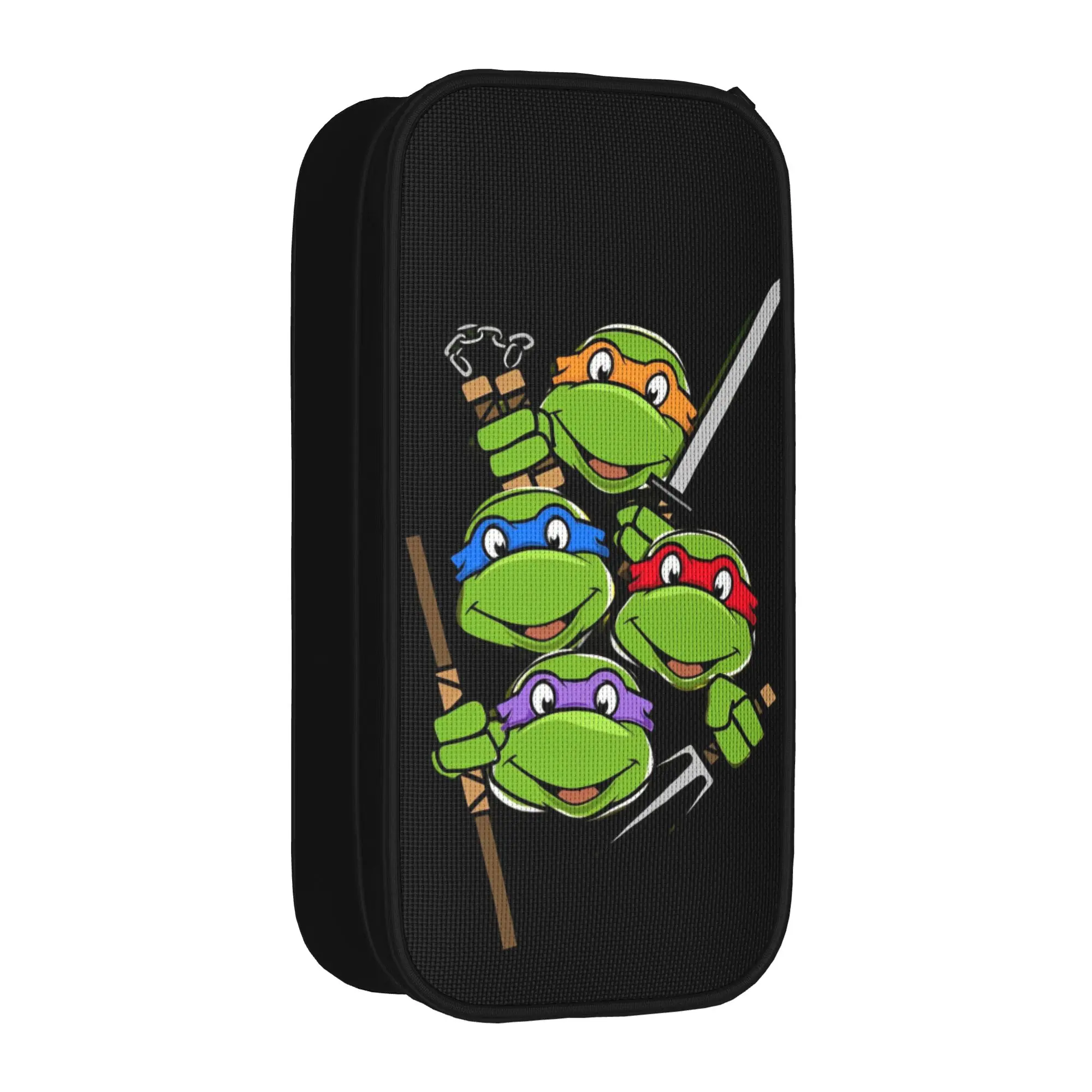 Cute TMNT T-Turtles Pencil Case Fun  Cartoon Anime Pen Bag Student Big Capacity Students School Cosmetic Pencilcases