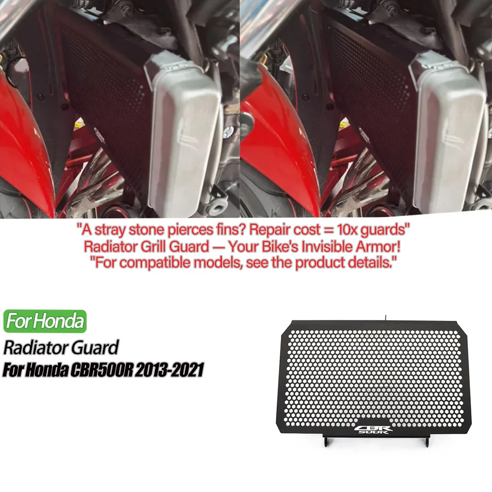 

CBR500R Radiator Grille Guard Protector Cover For Honda CBR500R 2013 2014 2015 2016 2017 2018 2019 2020-2013 Radiator cover