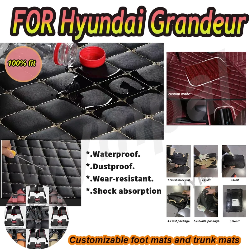 

LUXURY Custom Automotive Car Floor Mats For Hyundai Grandeur 2011 2012 2013 2014