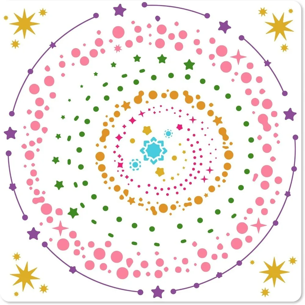 Large Paint Stencils 11.8 Inch Rotating s Painting Stencils Reusable PET Craft Ornament Drawing Art Template Painting Wood