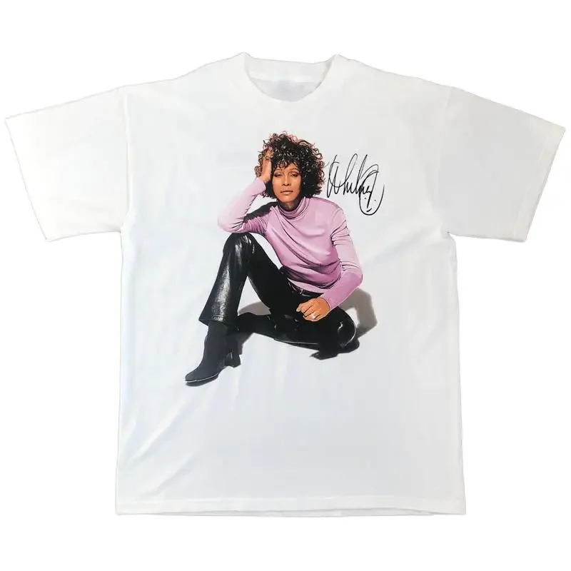 Whitney Houston Singer Heavy Cotton White S 5XL T Shirt BL034
