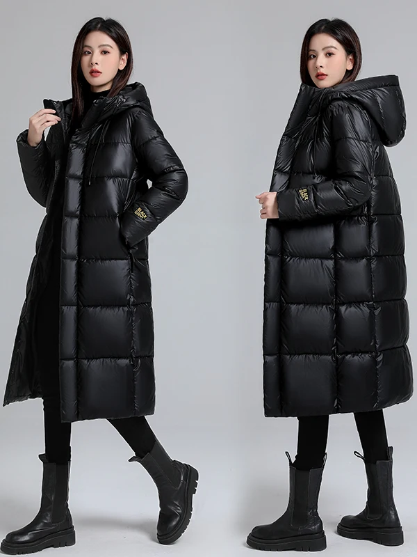 

Thiened aphene down Hooded Jaet Women's Long Casual Versatile Cotton Coat Autumn Winter Outerwear Polyester Fiber Filling