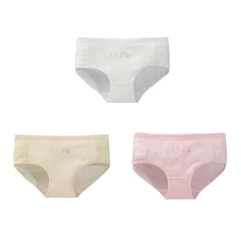 

3pc/Lot Children's Underwear Cotton Mesh Breathable Summer Triangle Pants Double Layered Girls' Underwear 8-14 Years Panties