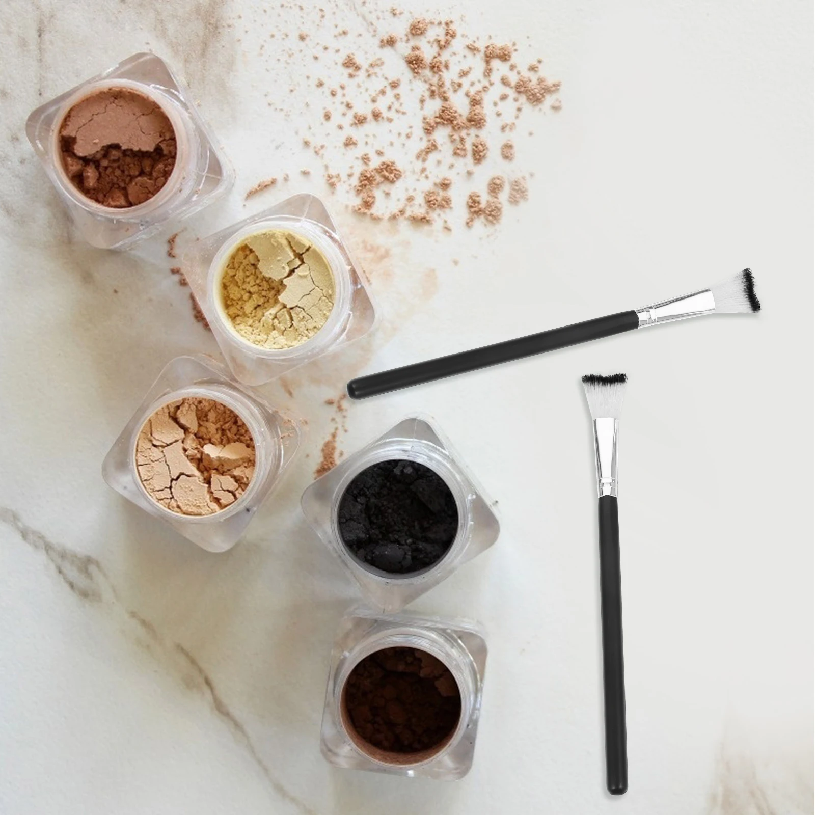 3개입 코 윤곽 브러쉬 하이라이터 브러쉬 여성 메이크업 도구 휴대용 세트 부드러운 브리슬 우아한 핸들 코 섀도우용