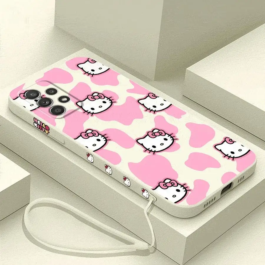 

Милый чехол для телефона Hello Kitty для Samsung Galaxy A20 A31 A51 A71 A10 A20s A30 A50 A50s A02 A03 A04 A06 A72 4G A73 5G Cover