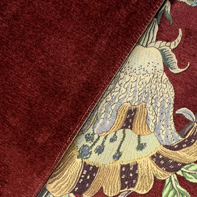 1 متر حزمة فاخرة زهرة حمراء سميكة رايون الشنيل خمر الأزهار الستار المنسوجة المفروشات الستائر الأقمشة القماش 280 سنتيمتر واسعة