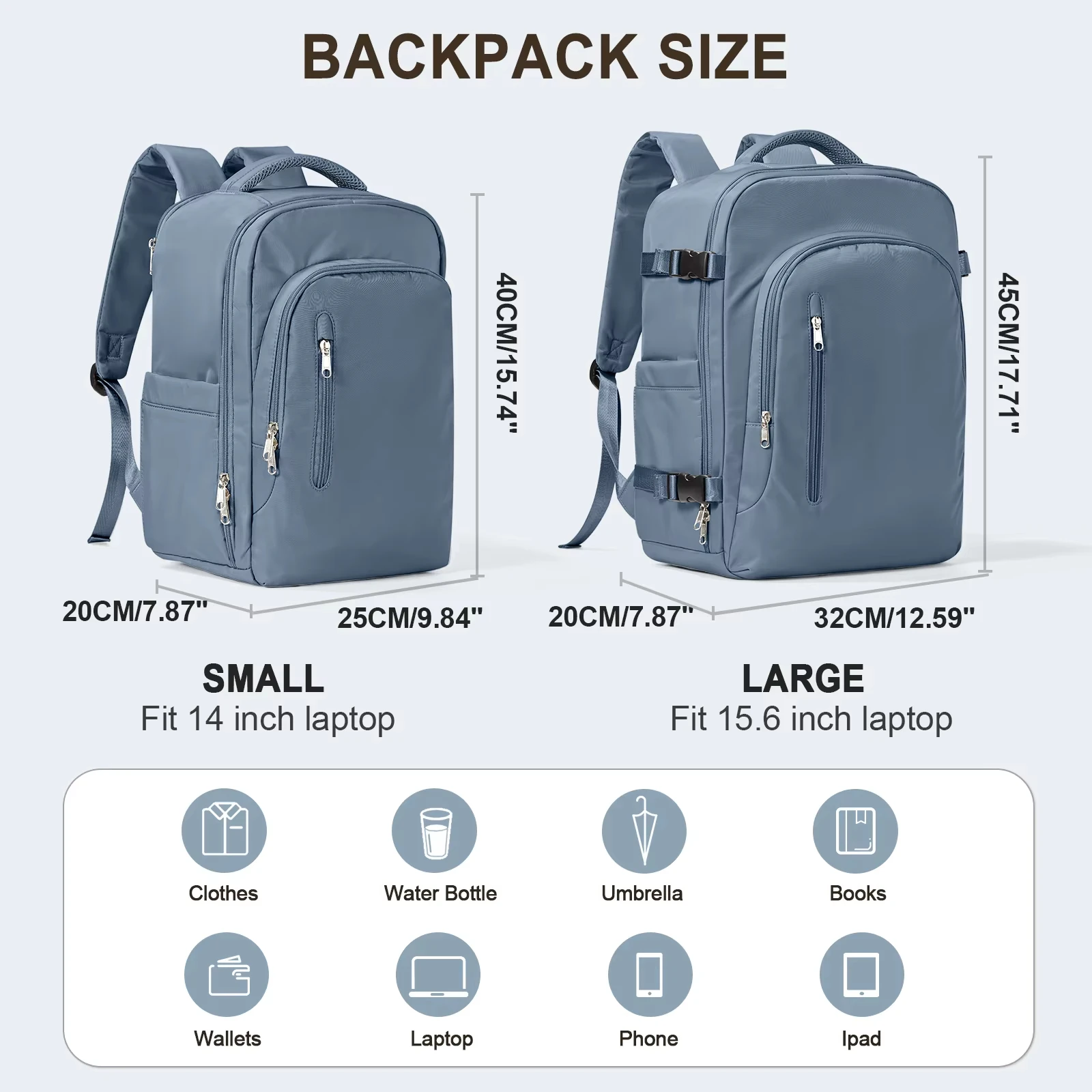 Laptoptasche, Reiserucksack für Damen, großes Fassungsvermögen, Easyjet Carry-Ons 45 x 36 x 20 Rucksack Ryanair 40 x 20 x 25, Herren-Kabinenrucksack