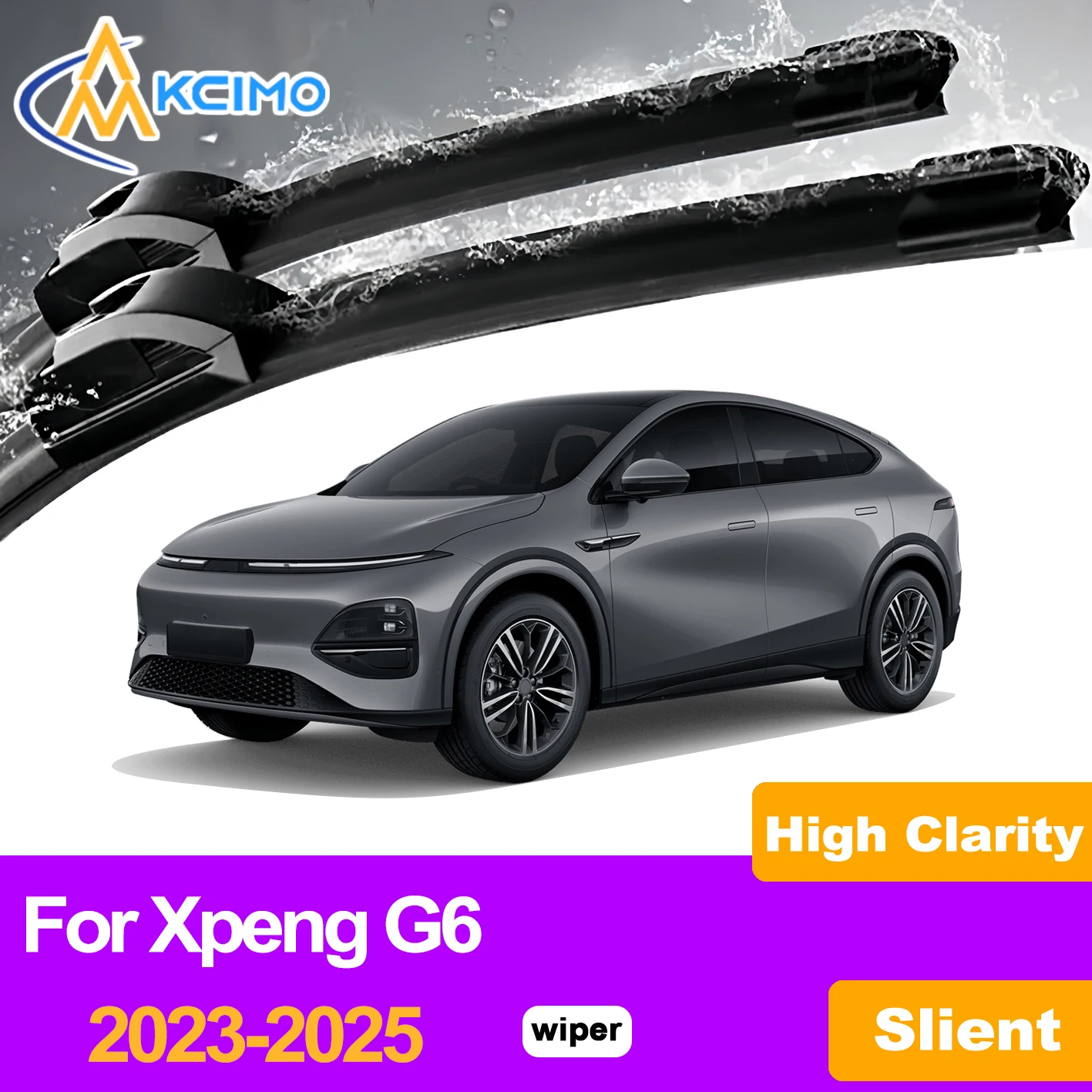

KCIMO 2PCS Front Windshield Wiper Blades For Xpeng G6 2023-2025, High Performance Wear Resistant Car Replacement Parts
